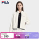 FILA 斐樂(lè )官方女裝針織長(cháng)袖外套2026春季新款簡(jiǎn)約休閑舒適立領(lǐng)上衣 云菇白-WT M 165/84A/M