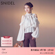 SNIDEL2025秋冬新品甜美荷葉邊露肩壓褶蝴蝶結系帶襯衫SWFB255028 象牙白 均碼 (F)