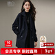 晚白小個(gè)子氣質(zhì)通勤極簡(jiǎn)風(fēng)高級感厚外套夾棉加厚保暖羊毛呢大衣 深藍色 S