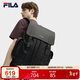 FILA 斐樂(lè )【黑武士】男士背包2025復古時(shí)尚翻蓋雙肩包電腦包書(shū)包黑色