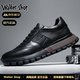 Walker Shop品牌運動(dòng)鞋男2026春季新款休閑鞋輕運動(dòng)鞋頭層牛皮百搭鞋子男鞋 黑色【正品男鞋 禮盒包裝】 40 (250mm)