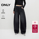 ONLY 2025夏季做舊中腰長(cháng)褲香蕉闊腿褲牛仔褲女|125332099