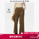 佐丹奴褲子女春季新款純棉松緊腰休閑闊腿褲燈芯絨長(cháng)褲女13415773