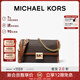 MICHAEL KORS情人節輕奢MK女包SONIA鏈條手提單肩斜挎腋下包法棍包 中號深棕拼
