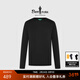 比音勒芬【防曬干爽】秋季時(shí)尚男士休閑戶(hù)外運動(dòng)上衣字母印花圓領(lǐng)長(cháng)袖T恤 07黑 XL （110）
