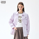 Teenie Weenie小熊女裝襯衫26年春季新款簡(jiǎn)約優(yōu)雅學(xué)院風(fēng)外套式襯衣 淺紫色 S