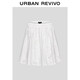 UR2026春季新款女俏皮軟語(yǔ)鏤空刺繡量感超寬松半裙UWH550069 本白 M (M-L)