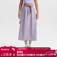 迪卡儂運動(dòng)半身裙工裝休閑戶(hù)外通勤防曬防潑水女 煙熏紫 S