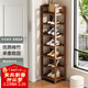 安爾雅楠竹簡(jiǎn)易鞋架門(mén)口多層家用鞋架子宿舍防塵鞋柜置物架 茶色7-30