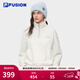FILA FUSION斐樂(lè )潮牌女子套頭衛衣冬季新款休閑針織長(cháng)袖上衣 云白色-WT M 165/84A/M