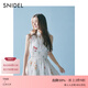 SNIDEL【明星同款】春夏蝴蝶結系帶荷葉邊無(wú)袖連衣裙SWFO252071 花朵圖案 L (2)