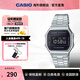 卡西歐（CASIO）手表旗艦店 黑客帝國防水學(xué)生男士石英電子表腕表小黑表 新年禮物 A168WEM-1PR