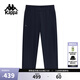 卡帕（Kappa）背靠背運動(dòng)褲男2025新款加絨保暖休閑長(cháng)褲女直筒褲子K0F72AY42 暗夜藍黑-906 2XL