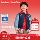 巴拉巴拉童裝兒童羽絨服男童紅色拜年服2025新款春裝棒球服寶寶外套保暖潮 藍色調00388-灰鴨絨 110