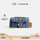 蔻馳（COACH）【禮物】女士丹寧牛仔菱格紋絎縫TABBY 20號單肩斜挎女包 B4/靛藍色