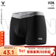 維動(dòng)（VEIDOORN）無(wú)界系列男士超輕無(wú)感運動(dòng)內褲專(zhuān)業(yè)籃球訓練跑步健身平角褲四角褲 石墨黑*3 L