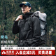 拓路者林更新同款【青鳥(niǎo)沖鋒衣】硬殼三合一男女戶(hù)外防水外團購套登山服 玄夜黑【抓絨內膽】男款 L