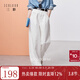 三彩2025冬季新款防透小白褲系列牛仔褲高腰寬松香蕉褲鐮刀褲M(mǎn) 云朵白 M 160/68A
