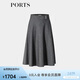 PORTS女裝2025秋季新款灰色挺括質(zhì)感傘擺半裙ALQ9S005WWQ041 高級灰 6