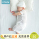 優(yōu)奇嬰兒衣服夏季薄款純棉短袖連體衣新生兒衣服男女寶寶睡衣哈衣爬服 短袖【奶白】開(kāi)檔 80cm