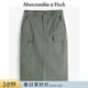 Abercrombie & Fitch美式氣質(zhì)巴恩風(fēng)美式高腰直筒中長(cháng)款半身裙春夏女裝143-4235 深軍綠色 S (165/72A)