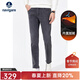 Navigare意大利小帆船男士牛仔褲冬季厚款加絨直筒褲灰色通勤休閑褲 黑灰 碼 31