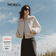 MO&Co.秋季90%鴨絨大翻領(lǐng)雙開(kāi)頭拉鏈短款羽絨服