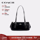 蔻馳（COACH）【品牌直供】ASHER女士純色單肩斜挎法棍包黑色CBJ05情人節禮物