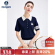 Navigare意大利小帆船撞色翻領(lǐng)T恤衫女士25夏季新款POLO衫時(shí)尚通勤體恤衫 海軍藍 L