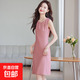 無(wú)袖背心連衣裙女春秋2025新款小個(gè)子氣質(zhì)女神范高級感西裝打底裙 粉色（單件連衣裙） L 【建議體重100-110斤左右】