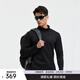 SANFO PLUS三夫戶(hù)外抓絨衣薄款赤焰二代保暖拉鏈抓絨立領(lǐng)衫彈力透氣上衣男 黑色 XXL