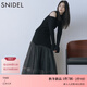 SNIDEL2025秋冬新品優(yōu)雅圓領(lǐng)露肩喇叭袖針織魚(yú)尾連衣裙SWNO255083 黑色 均碼
