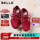 百麗情人節雙鞋帶糖心德訓鞋女26春新紅色休閑鞋JD026AM6 樹(shù)莓紅 38
