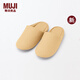 MUJI 男女通用 棉 可水洗室內拖鞋 男式女式無(wú)性別棉拖居家 JKAJ6C6S 暗黃色 24 cm/M/38碼(2.0)