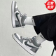 耐克（NIKE）Court Borough low GS男女輕便透氣百搭耐磨運動(dòng)休閑板鞋 839977-009中幫白藍 36