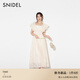 SNIDEL2025秋冬新品優(yōu)雅蕾絲鉤花荷葉邊小飛袖連衣裙SWFO254146 象牙白 S （0）