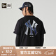 NEW ERA紐亦華MLB腰果花運動(dòng)短袖T恤男女情侶NY LA印花 14179141-黑色-NY 腰果花 XL