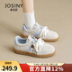 卓詩(shī)尼平底德訓鞋女2026春季新款復古休閑百搭流蘇運動(dòng)小白鞋板鞋女鞋子 灰藍色 37