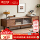 源氏木語(yǔ)實(shí)木巖板電視柜新中式客廳地柜黑胡桃木大戶(hù)型簡(jiǎn)約儲物柜