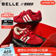 百麗（Belle）張凌赫同款方程式跑道賽車(chē)鞋德訓鞋女紅色運動(dòng)休閑鞋E2L1DAM6預售 紅色-絨里 新年紅 38