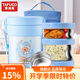 泰福高（TAFUCO）保溫飯盒超長(cháng)24小時(shí)保溫粥桶卡通便攜幼兒園小學(xué)生用便當盒上班族 2L/3層/防燙手內盒藍色/包+餐具