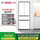 博世（BOSCH）冰箱家用461L零嵌入式法式多門(mén)四開(kāi)門(mén)電冰箱M7s 雙循環(huán)不串味 凈風(fēng)抗菌 玻璃面板 零度維他保鮮 白色K9F72EA20C