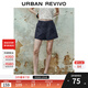 UR2025夏季新款女裝休閑簡(jiǎn)約松緊腰寬松口袋短褲UWM650042 藏青 S
