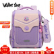 Walker Shop輕奢新款小學(xué)生書(shū)包1到6年級護脊減負男女孩背包英倫風(fēng)舒適雙肩包 紫色大號【推薦2-6年級】 默認尺寸