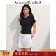 Abercrombie & Fitch【百搭修身】經(jīng)典小麋鹿圖案女裝25夏季圓領(lǐng)短袖T恤 黑色 XS (160/84A)