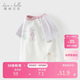 戴維貝拉女童短袖T恤兒童棉上衣夏裝女寶寶洋氣打底衫