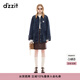 DZZIT地素牛仔外套春秋復古拼接燈芯絨領(lǐng)寬松夾克女3J3RD181T 深藍色 XS