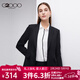 G2000女裝21秋季新款商務(wù)OL簡(jiǎn)約職業(yè)工作裝氣質(zhì)西裝外套16711074 黑色/99 L /38