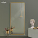 nolsia 輕奢邊框穿衣鏡掛墻靠墻全身鏡家用臥室鏡壁掛試衣鏡大鏡子定制 防爆5mmXD級冰玻銀鏡+鋁框【金】 700mm*1800mm