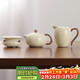 尚言坊汝窯茶壺泡茶壺高檔陶瓷公道杯帶茶漏過(guò)濾三件套功夫茶具一人用